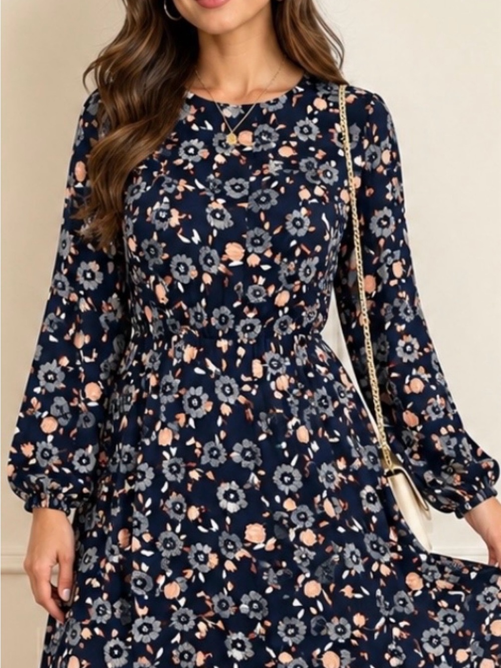 Floral Patterned Dress flowers size Small